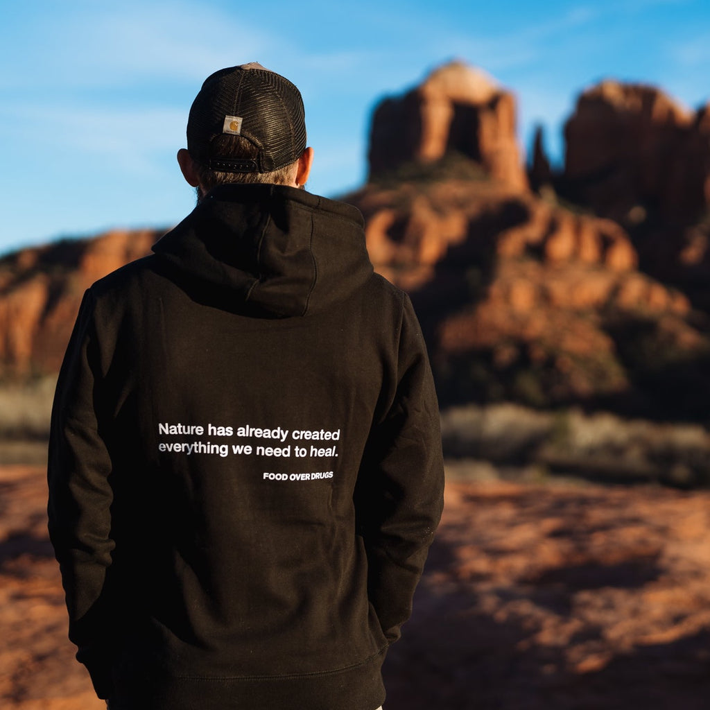 FOOD OVER DRUGS Organic Sweatshirt Hoodie