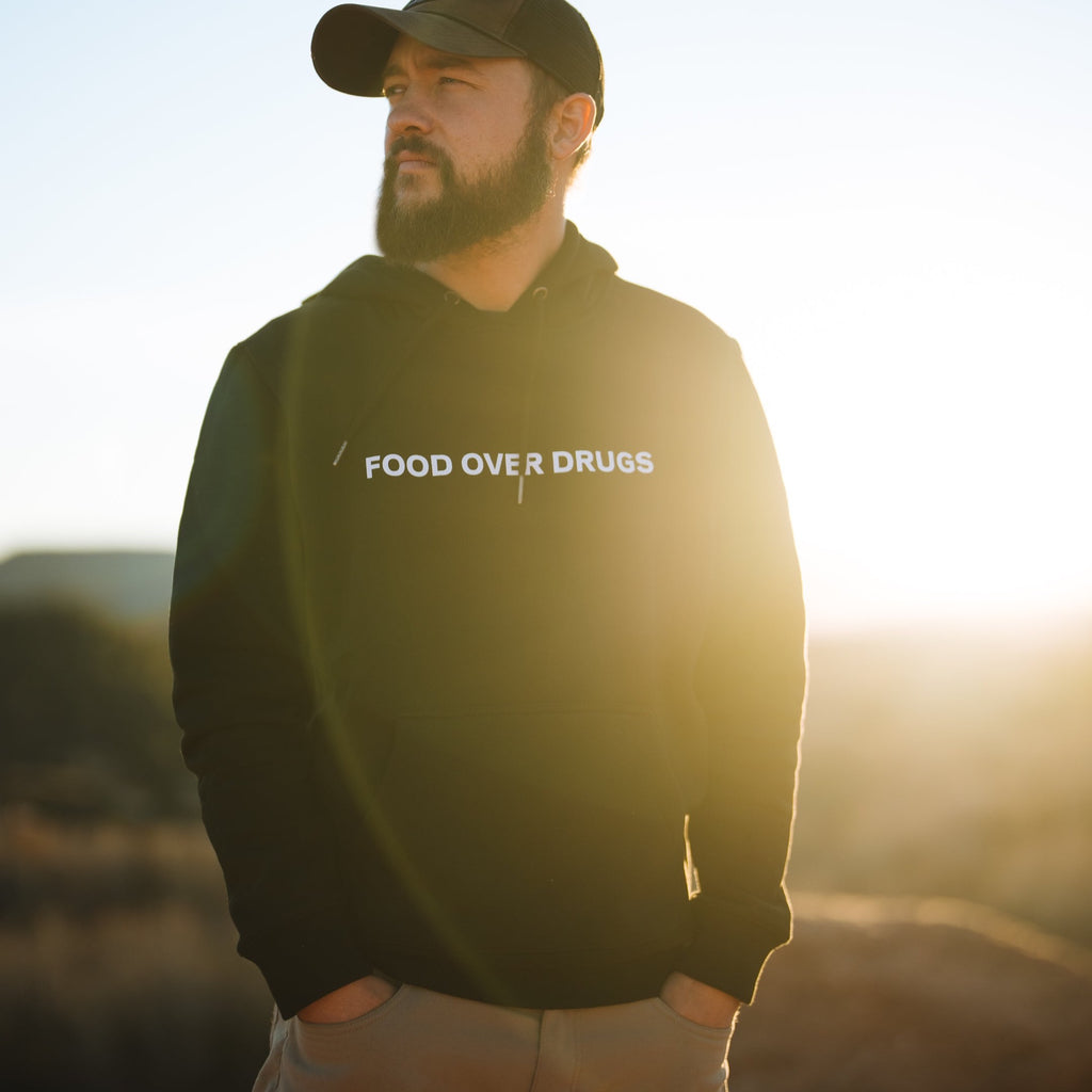 FOOD OVER DRUGS Organic Sweatshirt Hoodie