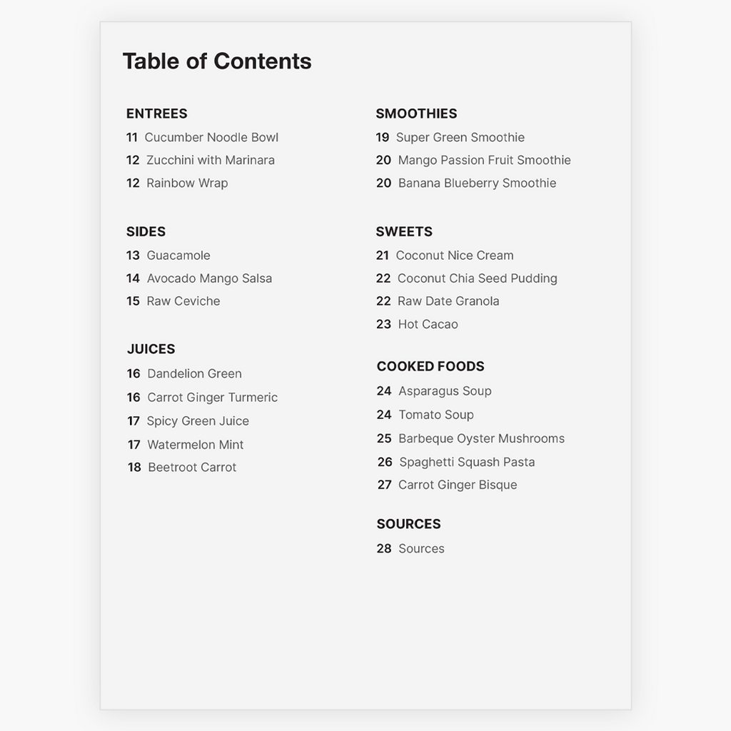 Detox Recipe e-Booklet