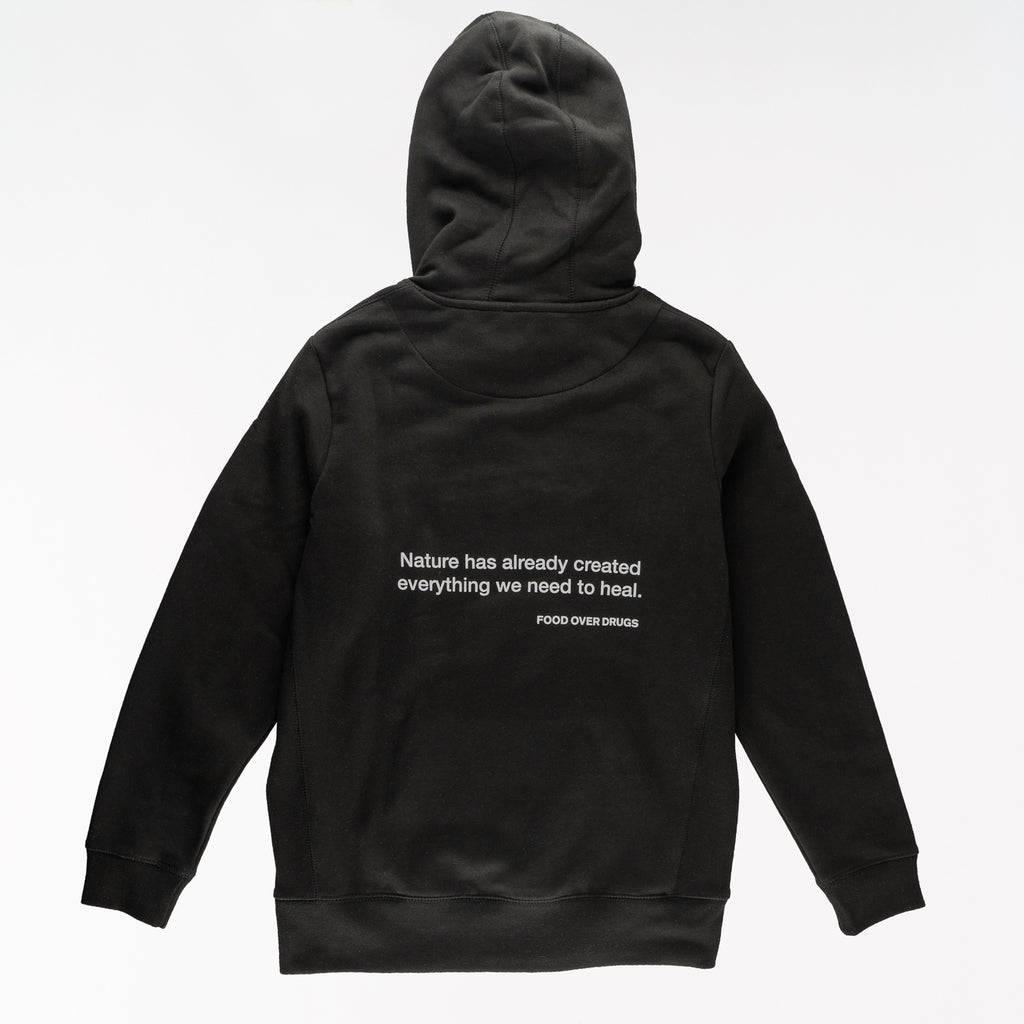 FOOD OVER DRUGS Organic Sweatshirt Hoodie