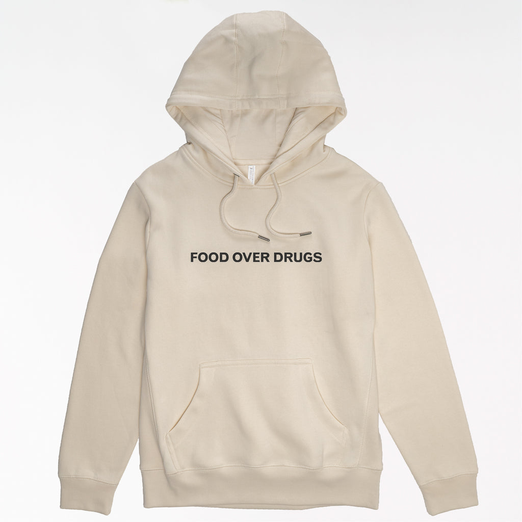 FOOD OVER DRUGS Organic Sweatshirt Hoodie